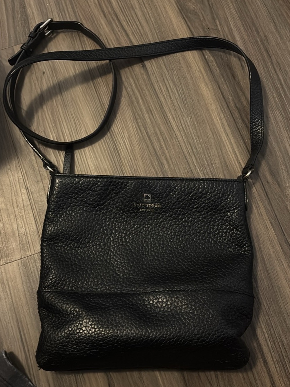 kate spade Black Pebbled Leather Crossbody Bag